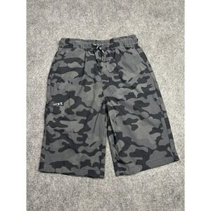 Weatherproof Vintage Boys Camo Cargo Shorts Size M 10-12 Gray Zip Pocket